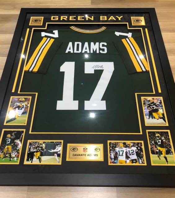 Green Bay Packers Davante Adams Autographed Framed Gree