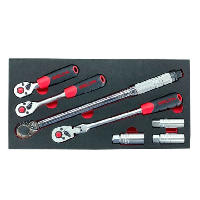 Selta 7pc 3/8 Dr.20110Nm Torque Wrench Flex & Stubby Ratchet Spark P Hand Tools in Hoppers