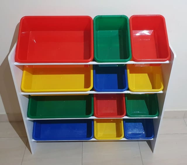 Levede 12 Bins Kids Toy Box Bookshelf Organiser Toys Indoor