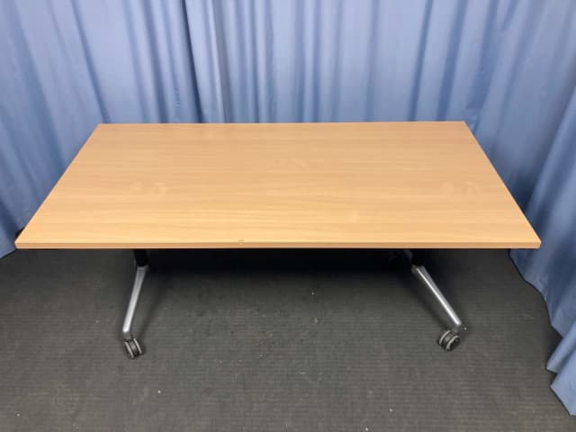 1600 x 800 Beech Tilting Flip Top Folding Office Table on Wheels ...