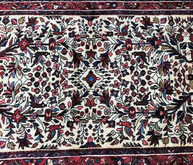 Rare pure wool garden design handmade Persian Rudbar runner rug Rugs