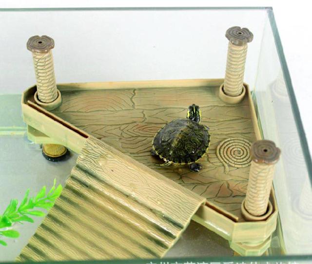 Big Turtle Pier Basking Platform Fish Tank Aquarium Reptile Floating