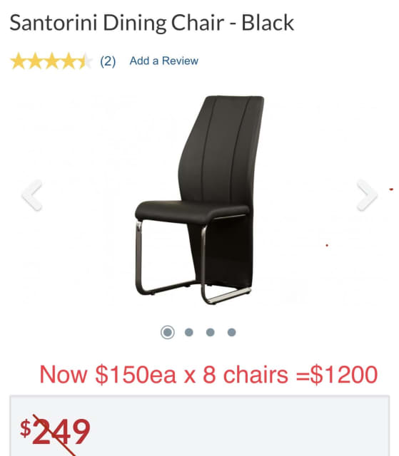 Modern Dining Chairs black PU leather look Dining Chairs Gumtree