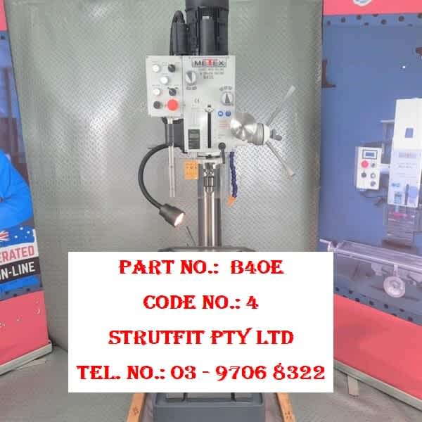 MILLING MACHINE Geared Ped Drill Press w Coolant Tapping Part B40E c4