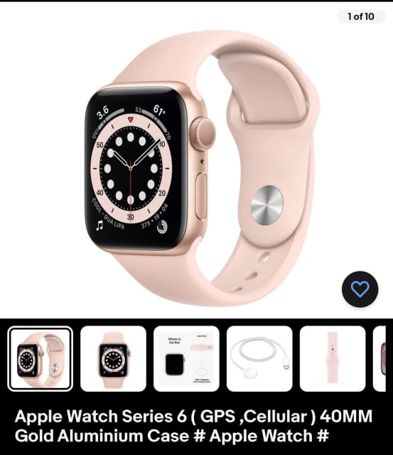 Apple watch series 6 40mm gold aluminium case online gps