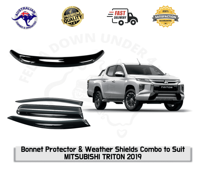 Bonnet Protector Weather Shields MITSUBISHI TRITON MR 2019 | Auto Body ...