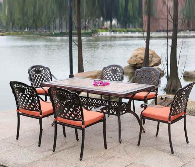 Cast Aluminum Outdoor Garden Tables and Chairs Outdoor Dining