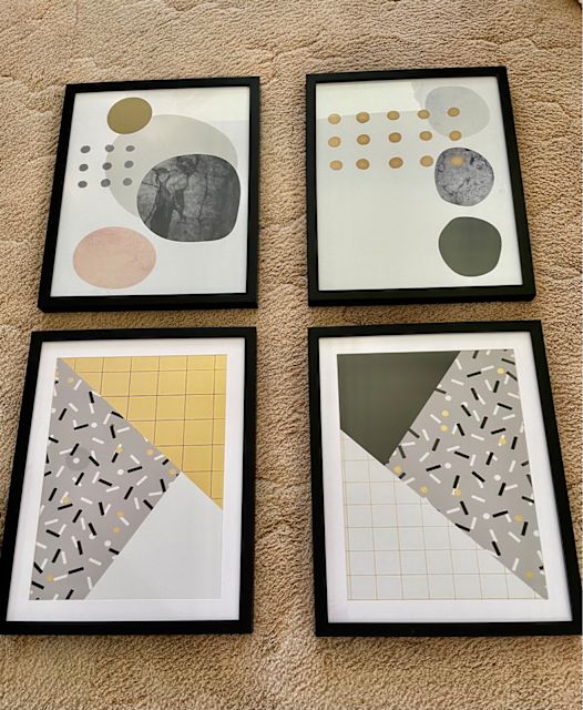 Four framed artworks from Adairs Art Gumtree Australia
