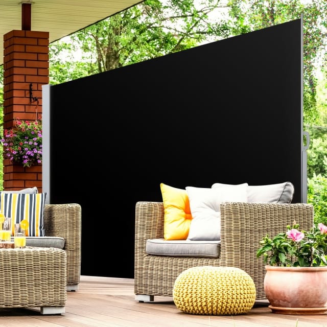 Sun Shade Outdoor Retractable Privacy Screen Lounging & Relaxing