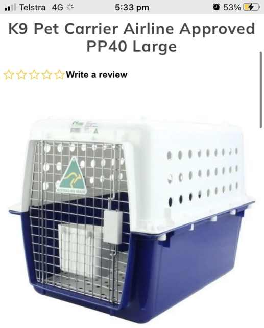 pp40 dog crate dimensions