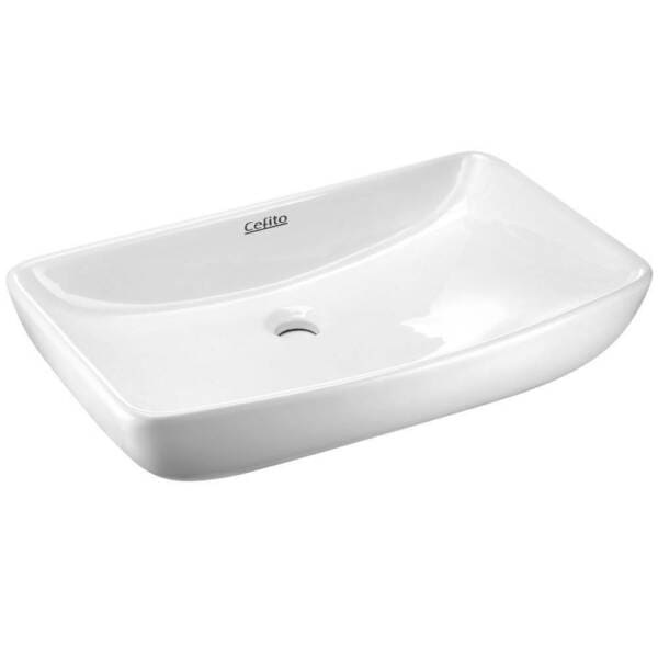 Ceramic Bathroom Basin Vanity Sink Above Counter Hand Wash Bowl White Building Materials