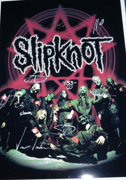 SLIPKNOT FULLY SIGNED POSTER UNFRAMED MEMORABILI | Collectables ...