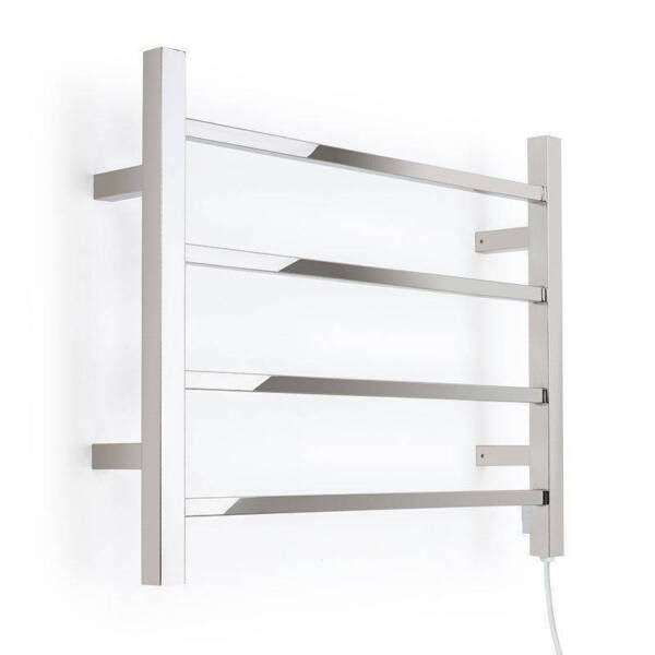 Electric Heated Towel Rail 4 Rungs Stainless Steel Rack Building
