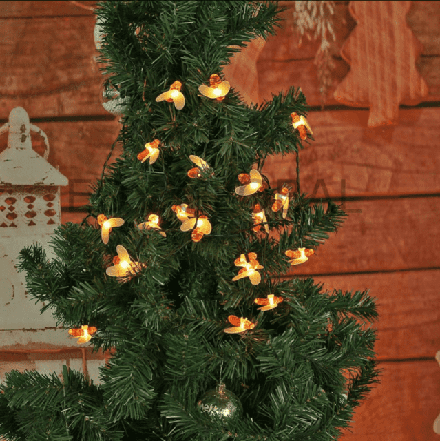 Solar Fairy Lights Bee Outdoor Garden 50 LED Outdoor Lighting