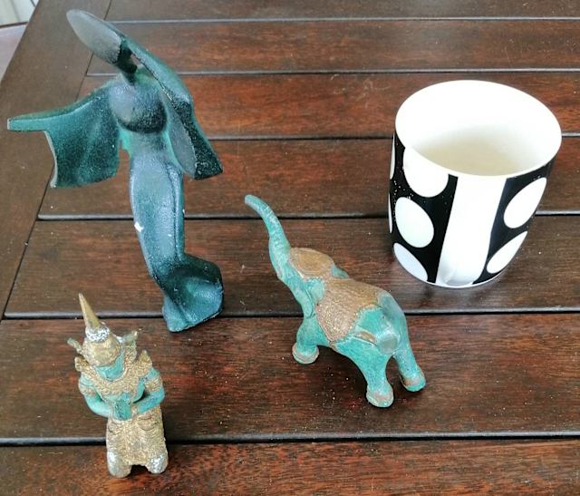 3 Antiqoe Pieces Small Cast Solid Bronze Statues Antiques Gumtree