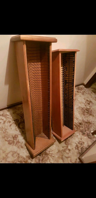 2 SOLID TIMBER DVD/CD STORAGE TOWERS - Bookcases & Shelves in Para ...