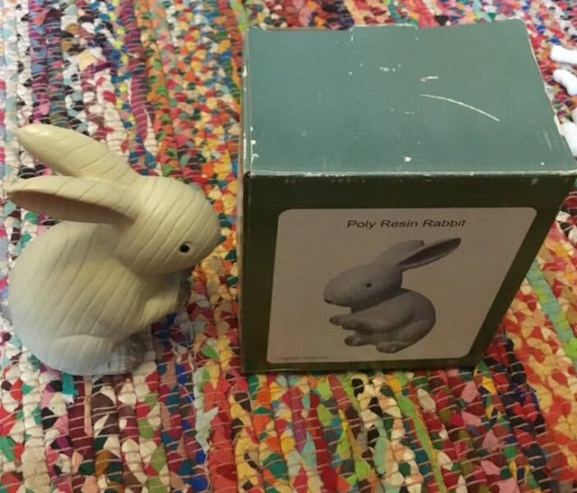 NEW poly resign Rabbit garden ornament. Jim’s garden ornaments Pots