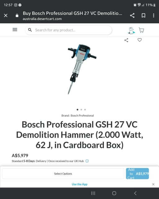 Bosch Professional GSH 27 VC Demolition Hammer Power Tools Gumtree
