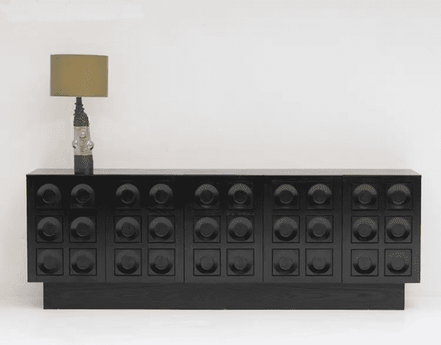 BUFFET BLACK SOLID TIMBER 2M LONG BRAND NEW Buffets & Side