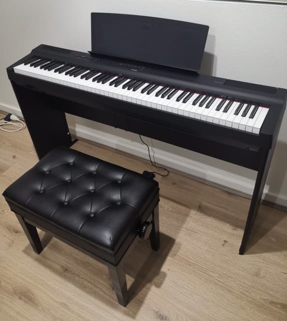 Yamaha P125 Digital Piano Wooden Stand Adjustable Seat Keyboards