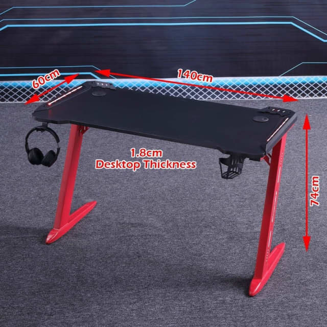 120cm RGB Gaming Desk Desktop PC Computer Desks Desktop Racing Ta