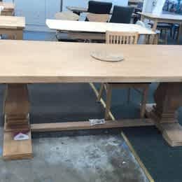dining table French provincial timber Hamptons 2300 x 1000 RRP$2995 ...