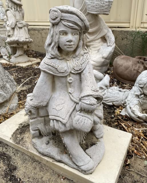 Vintage Concrete Pot / Garden Statue / Garden Ornament Pots & Garden