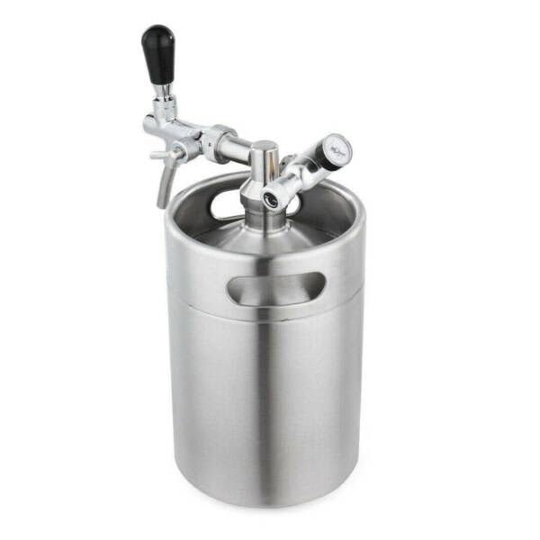 5L Mini Keg Faucet Pressurized Brewing Craft Beer Dispenser System