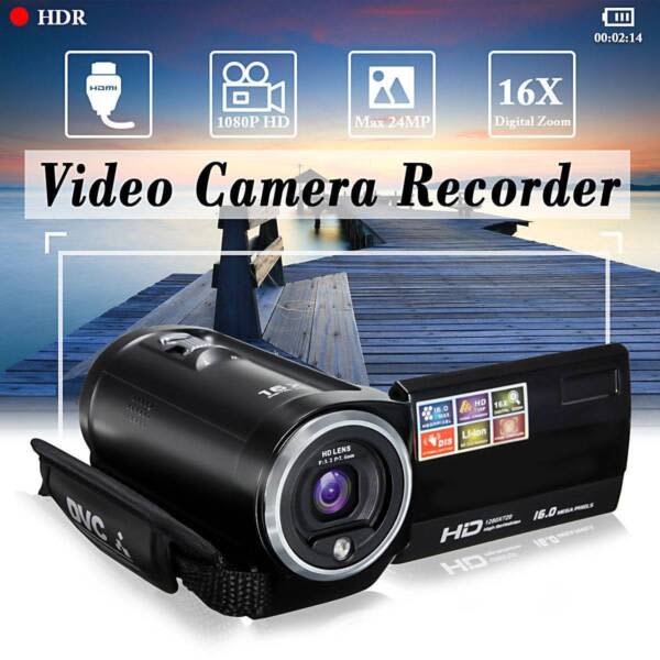 2.7" 1080P LCD FULL HD Digital Video Camera Recorder 24MP 16x Video