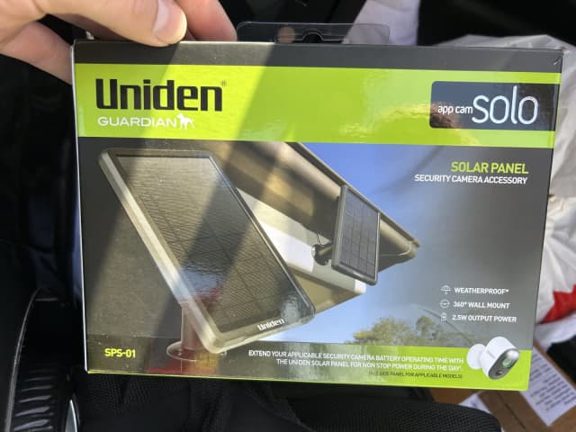 uniden guardian app cam solo  solar panel