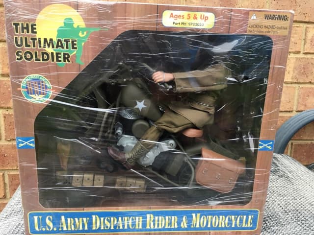 RARE 1/6 WW2 U.S ARMY DISPATCH RIDER & MOTORCYCLE.CIRCA 1999.NEW ...