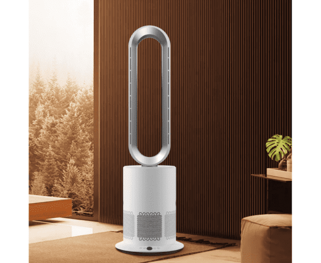 ANGELO Bladeless Fan heater Cooler Air filtration Fan Silver White