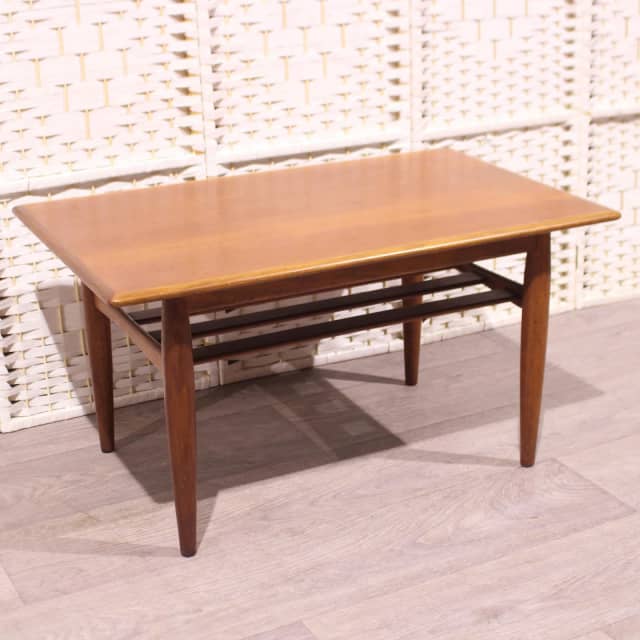 1960s Parker Nordic Mid Century Modern Coffee Table With Shelf Retro