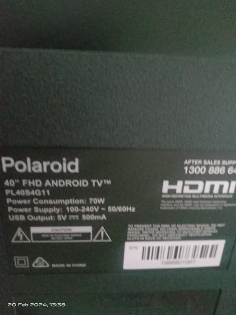Polaroid FHD Smart webOS 40″ – Polaroid