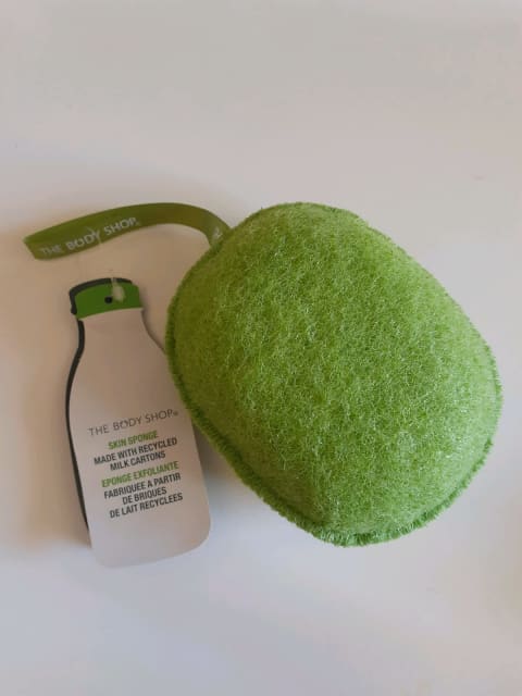 This Body Shop Skin Sponge is made from recycled milk cartons