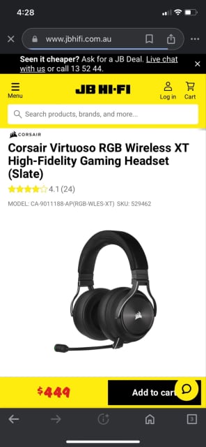 Corsair virtuoso 2024 jb hi fi