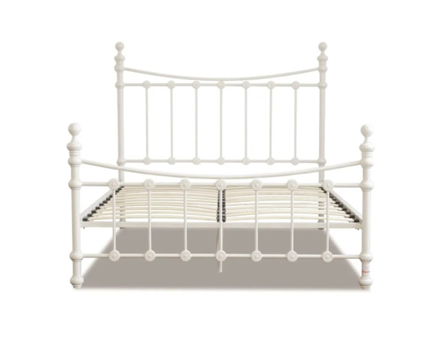 BRAND NEW JULIA KING SINGLE DOUBLE QUEEN KING WHITE METAL BED FRAME
