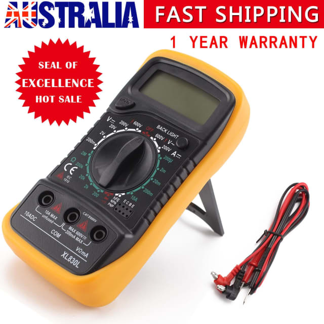 LCD Digital Multimeter, Back ground light, AC DC Voltmeter Ohmmeter Mu