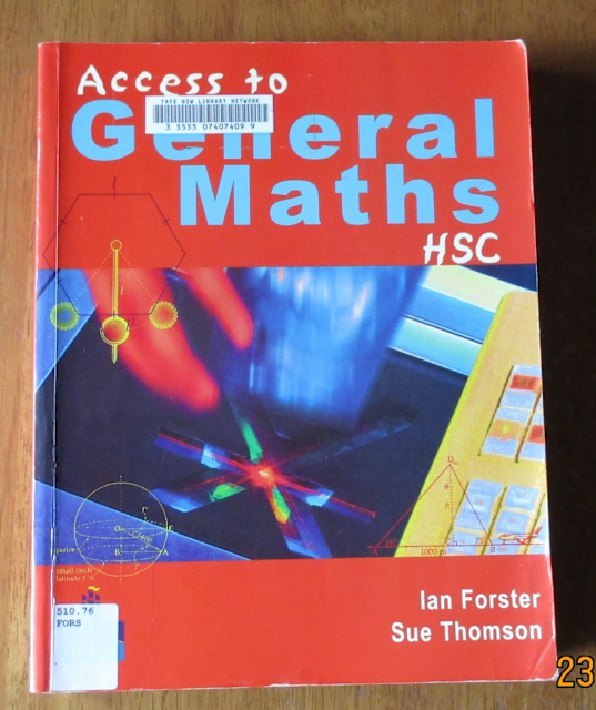 Pearson Access to General Maths HSC textbook by Forster and Thomson