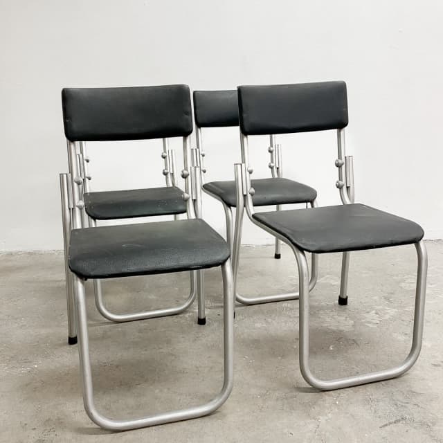 Set Of 4 Namco Warren McArthur Industrial Chairs Dining Chairs