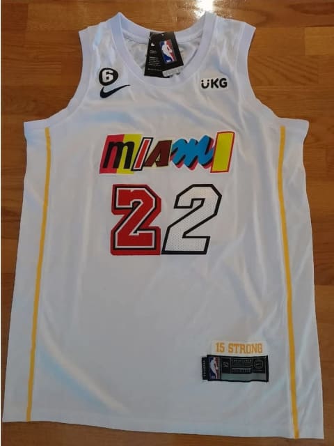 Miami Heat Swingman Jersey. 22 - Blue/White/Black- Jimmy Butler - Men S-2XL