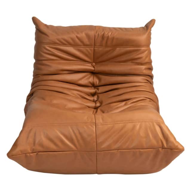 Floor Chair Caterpillar Sofa Replica Lazy Recliner Leathaire Brow