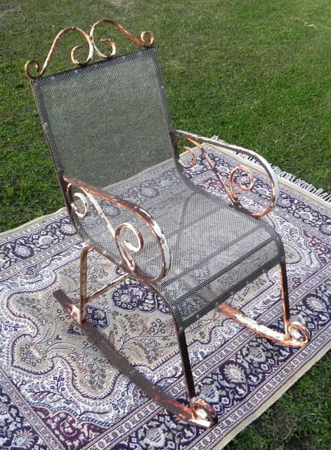 wrought iron rocking chairs