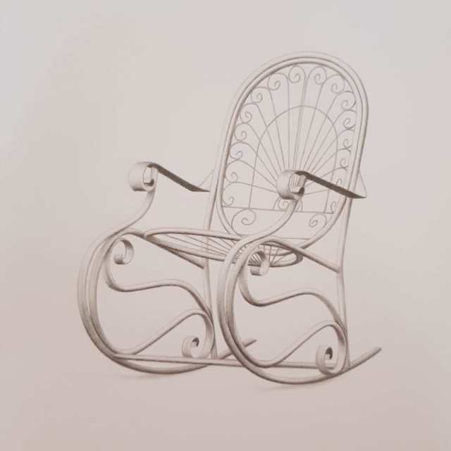 Vintage Rocking Chair Drawing Art in Perth WA Gumtree Australia