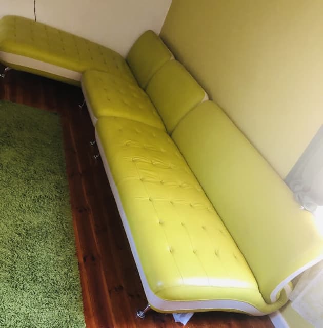 Retro Lime Green Leather Modular Lounge Sofas Gumtree Australia