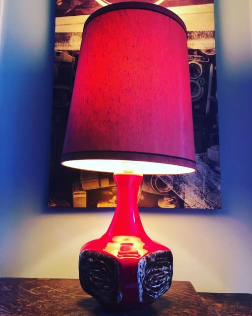 Retro Red Ellis 1970s Ceramic Table Lamp Table & Desk Lamps Gumtree