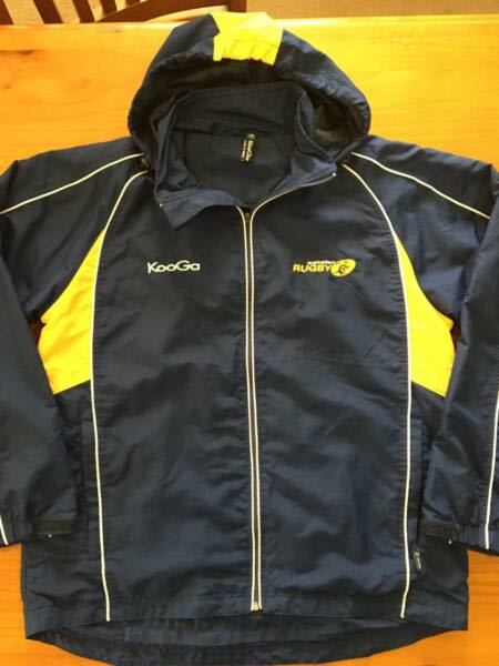 Official KooGa - AUSTRALIAN WALLABIES Rugby Weather Jacket with Hood ...