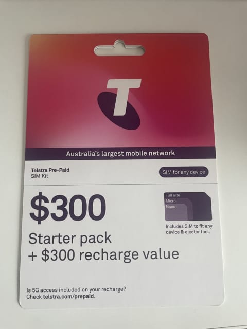 telstra $300 sim