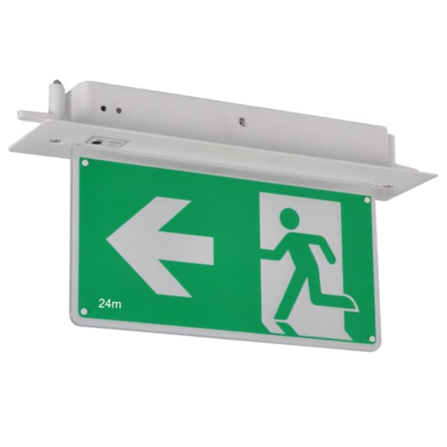 LED Recessed Emergency Exit Light with Lithium Battery Emerald Planet ...