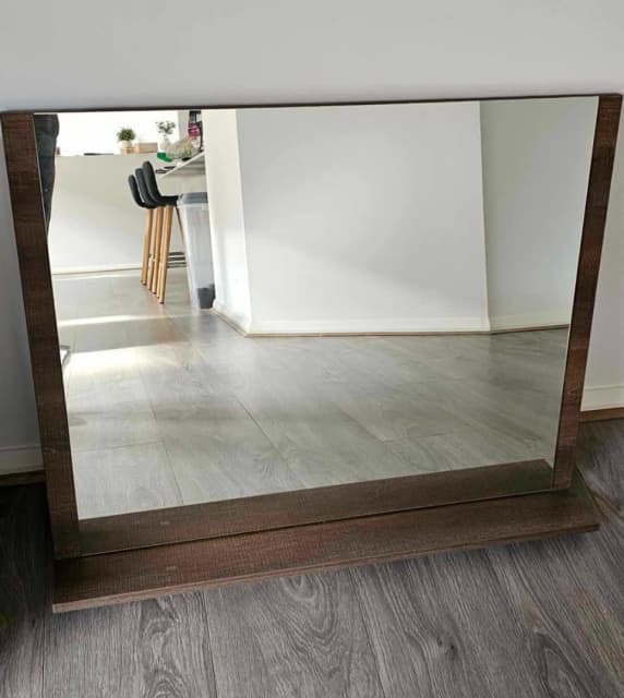 Walnut Veneer Hallway Mirror with Shelf Other Home Decor Gumtree